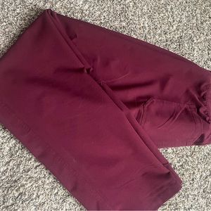 Figs maroon medium tall straight leg scrub bottom